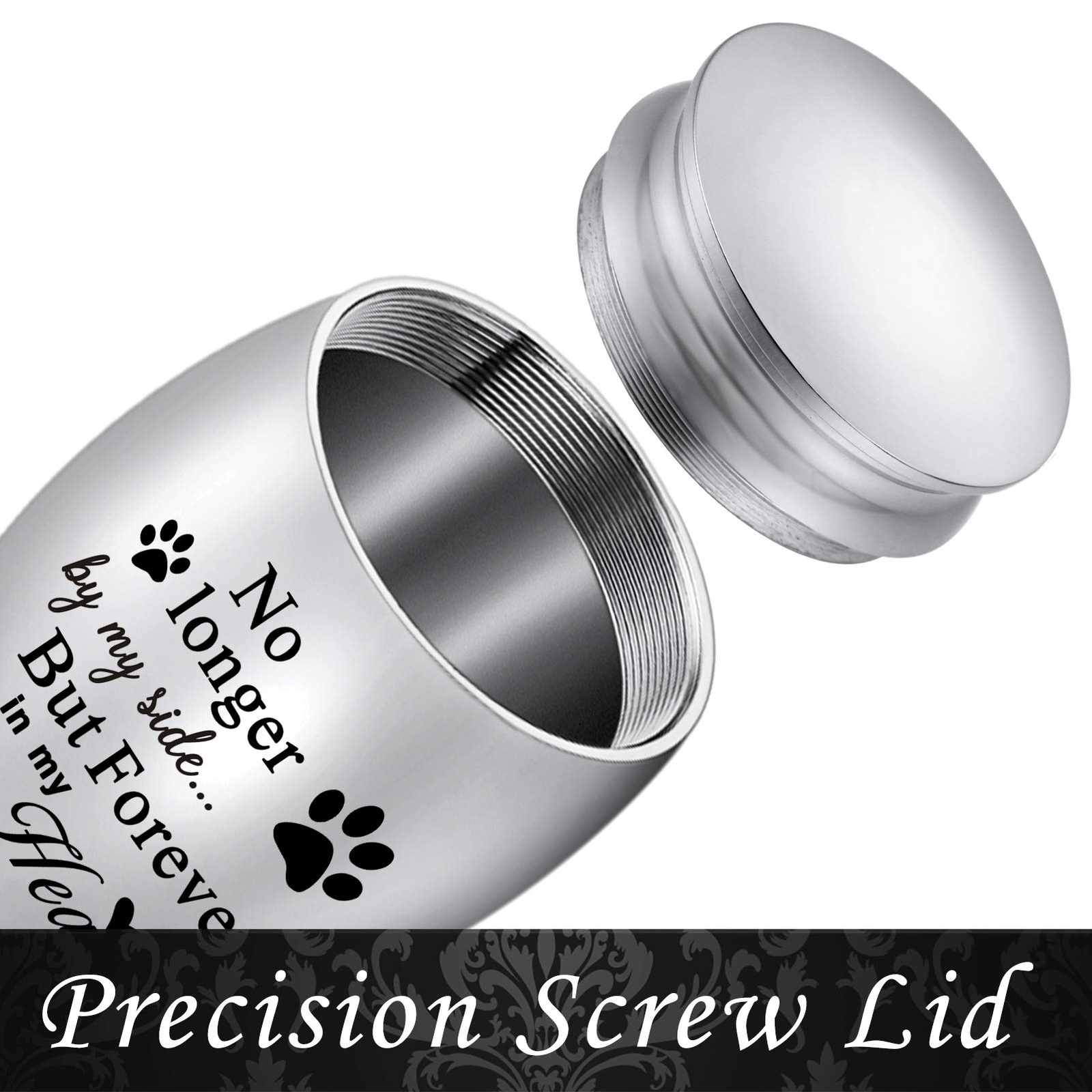Mini Pet Paw Print Memorial Small Urn for Dog & Cat Ashes Cremation Urn Keepsake