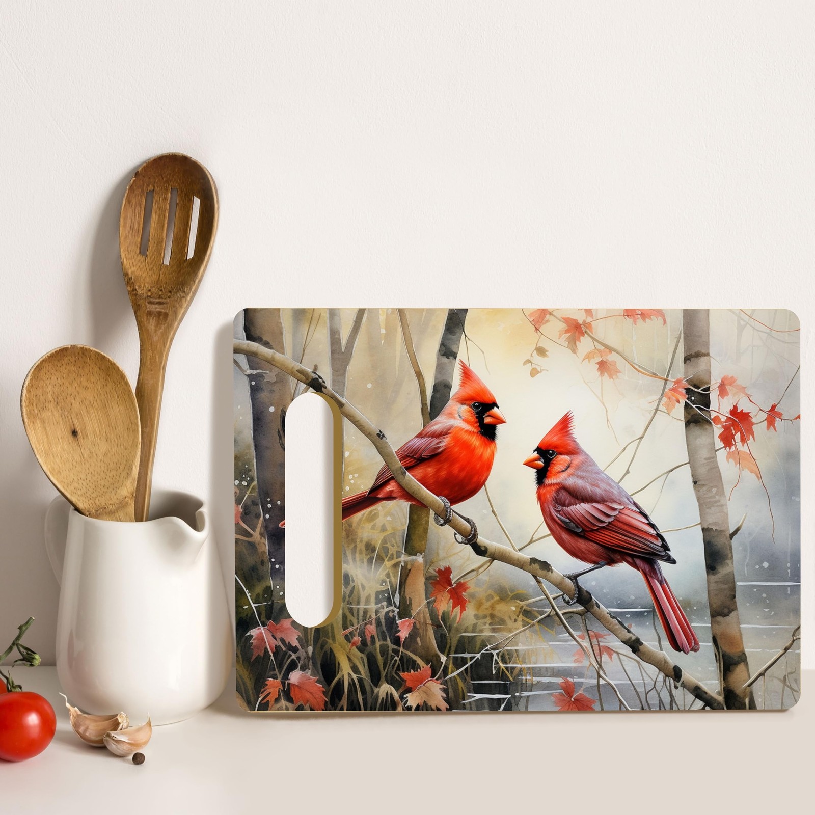 Cardinal Memorial Gifts Bamboo Cutting Boards, Christmas Birthday Gifts Woode…