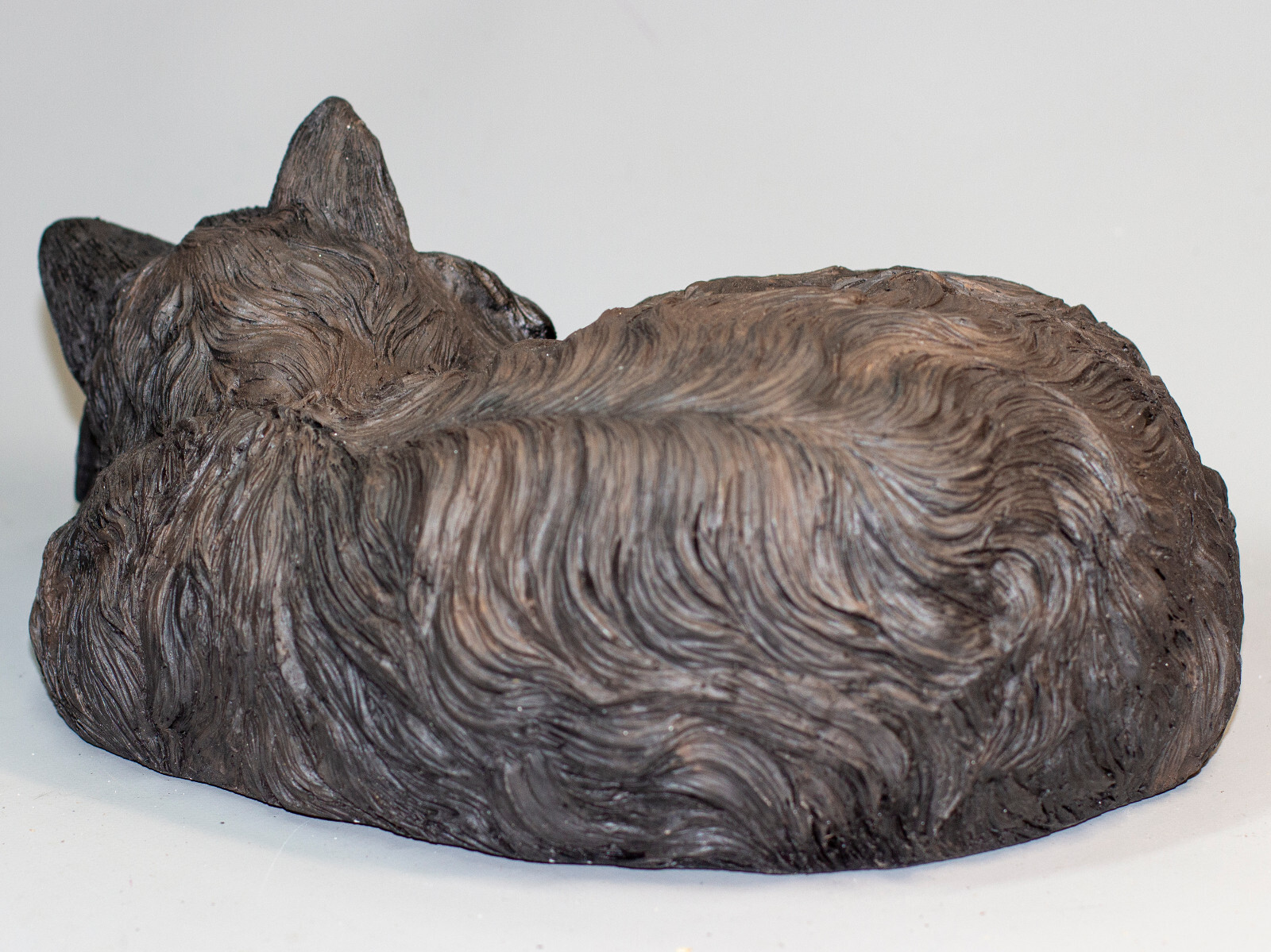 Unique Urn Long Hair Tuxedo Cat Cremation Statue Pet Ash Memorial Funeral Casket
