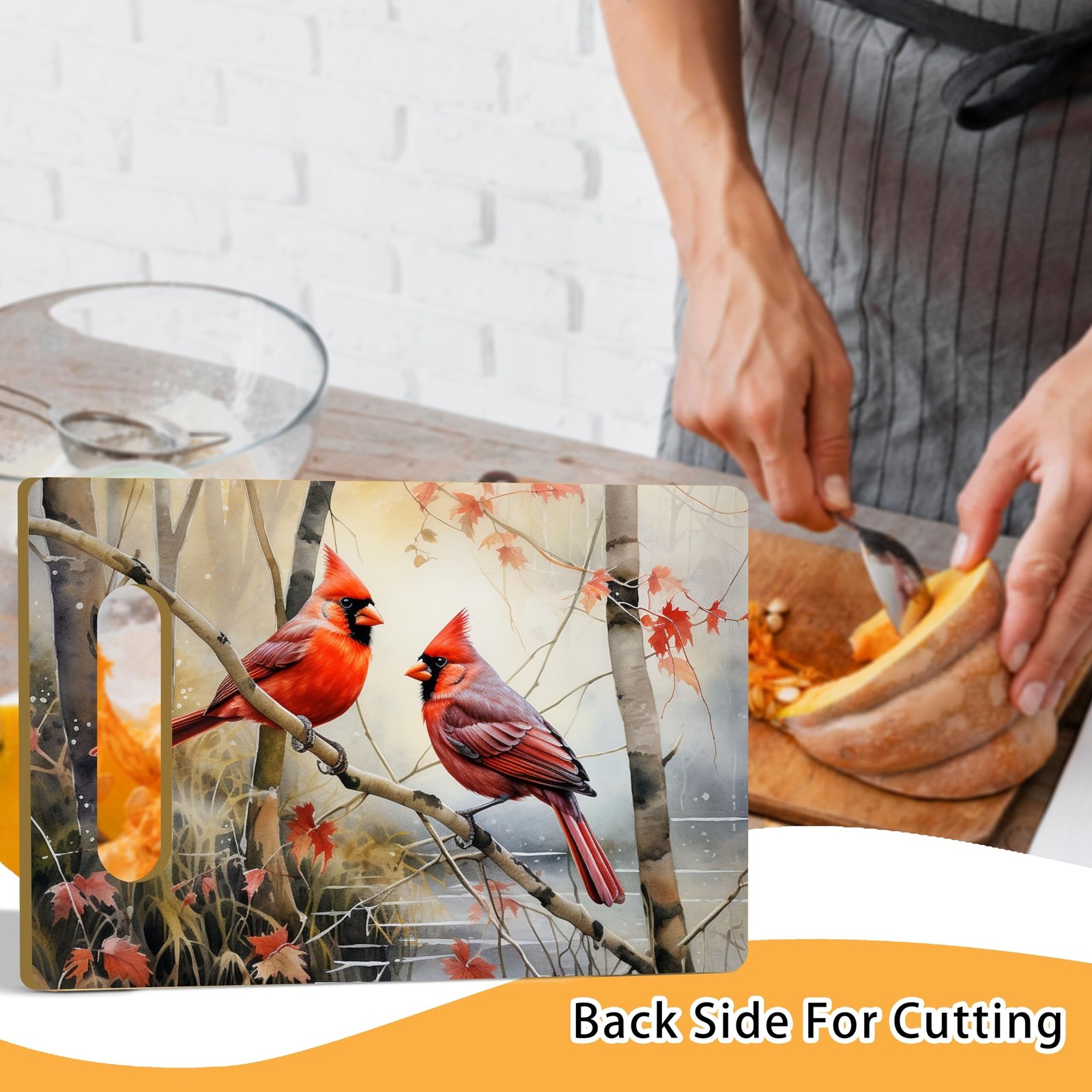 Cardinal Memorial Gifts Bamboo Cutting Boards, Christmas Birthday Gifts Woode…