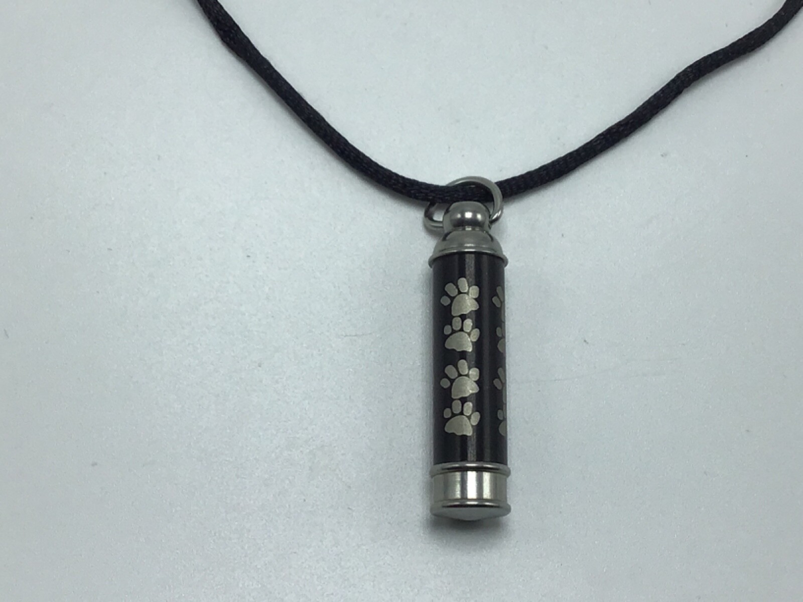 Pet Cremation Jewelry Cylinder Paw for Dog Cat Urn Necklace Memorial Keepsake