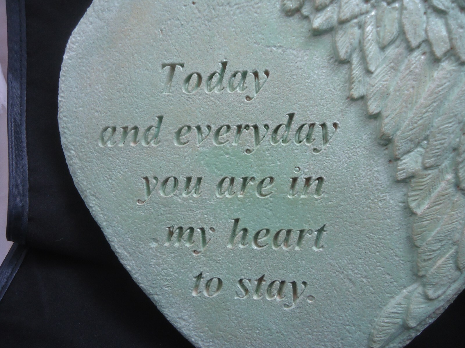 Concrete Stone Memorial Heart Remembrance of Loved Person or Pet Hand Poured