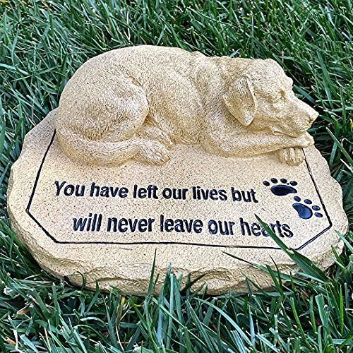 Pet Memorial Stone – Cat or Grave Marker – Durable Waterproof Garden Dog