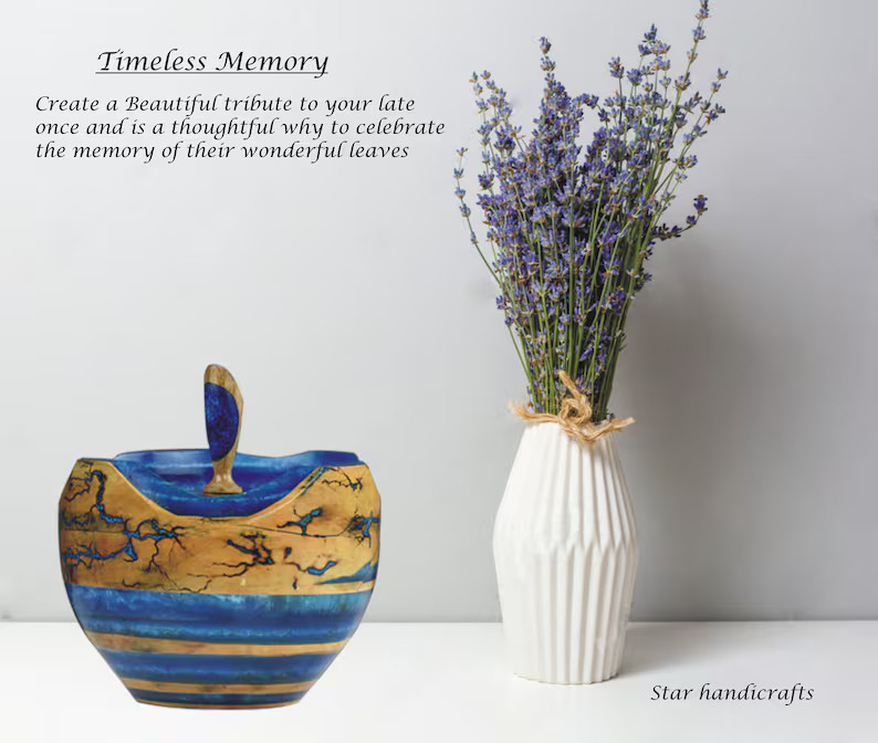 Wooden Urns for Human Ashes Adult Male Female – Cremation Urn Large Wood Urn Box