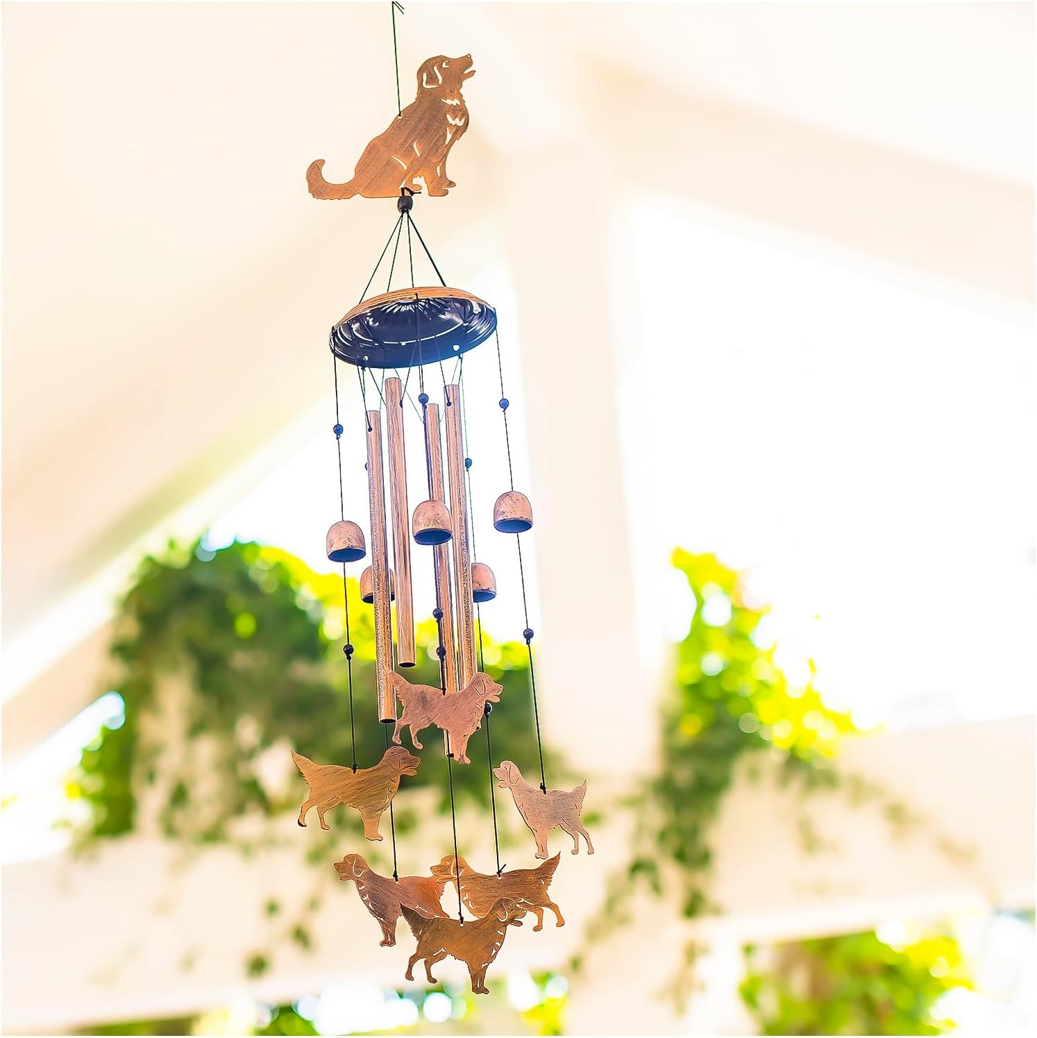 Golden Retriever Dog Wind Chimes for Outside,Dog Gifts for Women Men/Memorial Gi
