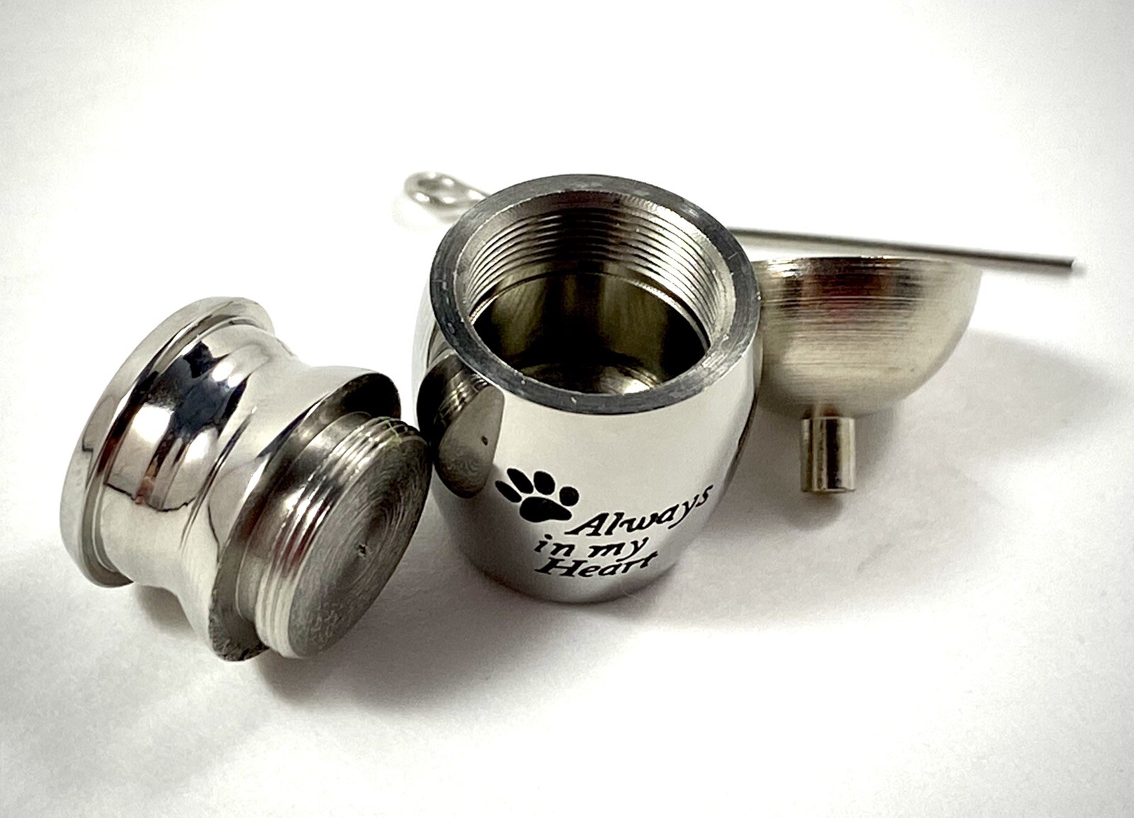 Pet Keepsake Urn Always in My Heart Paw Prints on Tiny Mini Dog Cat Sharing Gift