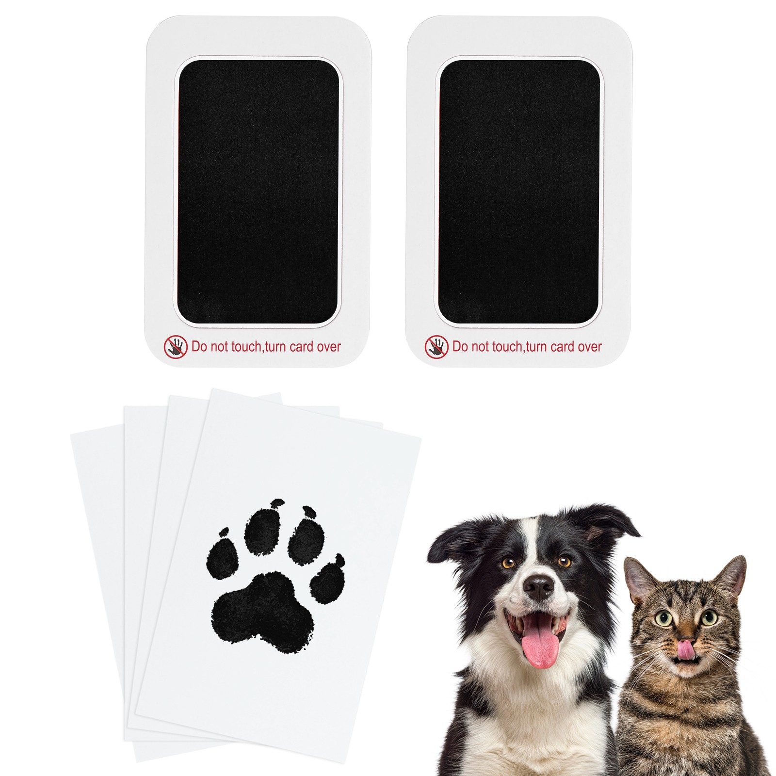 Pet Paw Print Kit 5.7″X4.1″ Paw Print Impression Black 2 Set