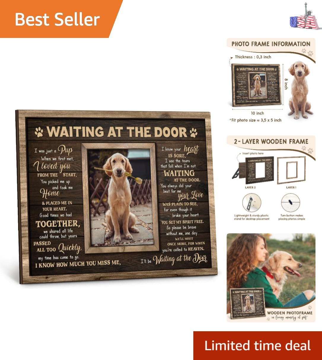 Beautifully Packaged Dog Memorial Frame – Comforting Keepsake for Pet Owners