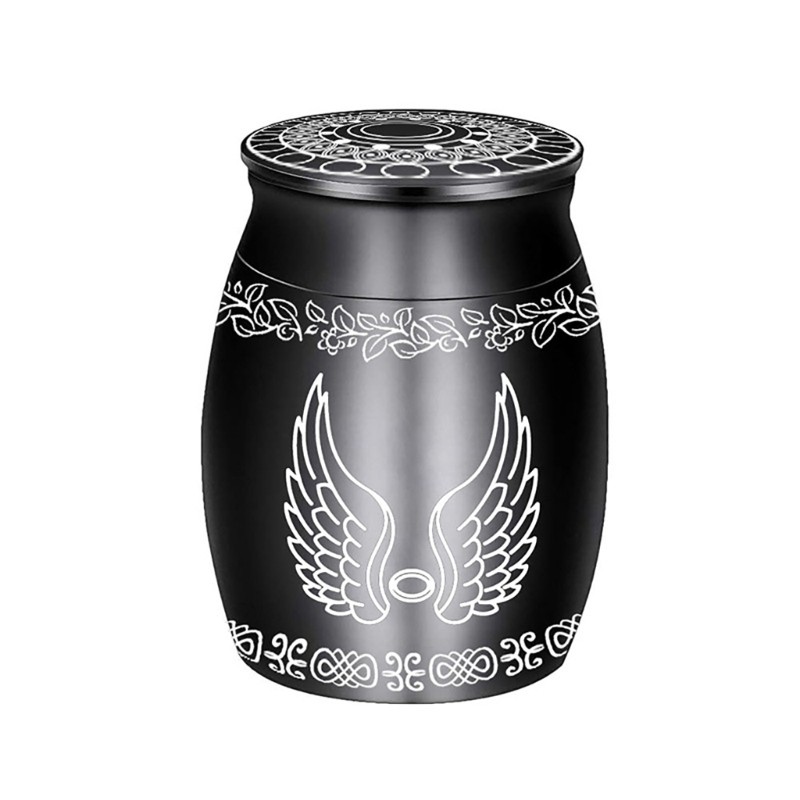 Angelic Wing Dog Urn Jar Small Pet Cremation Urns Container Memorial Ashes