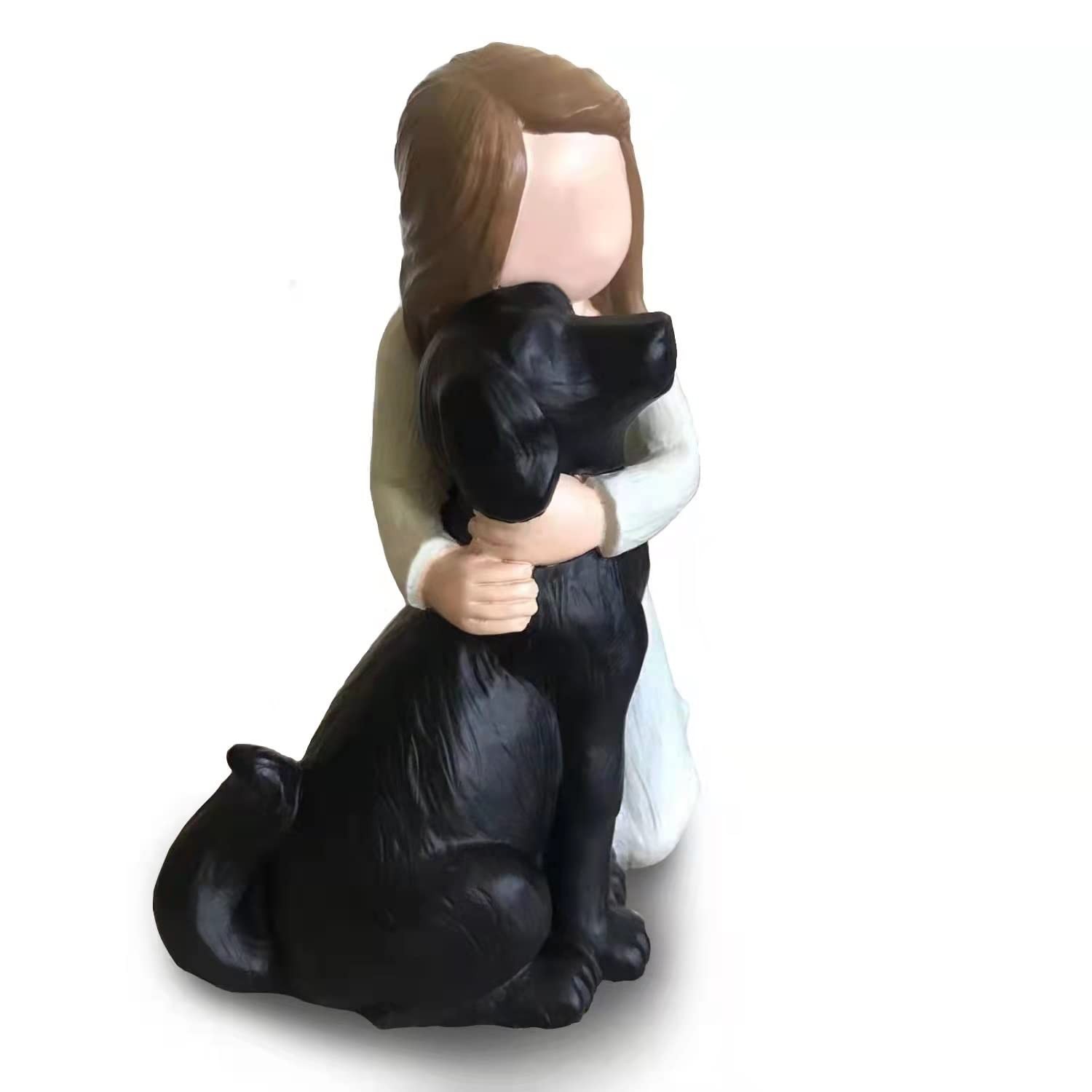 Bingo Castle Black Dog Angel Figurines Angel Dog Friendship Memorials for Dog…