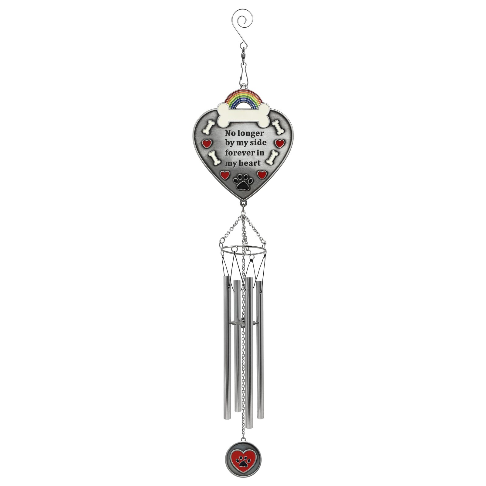 Pet Loss Memorial Wind Chime, No Longer By My Side Forever in My Heart Sympat…