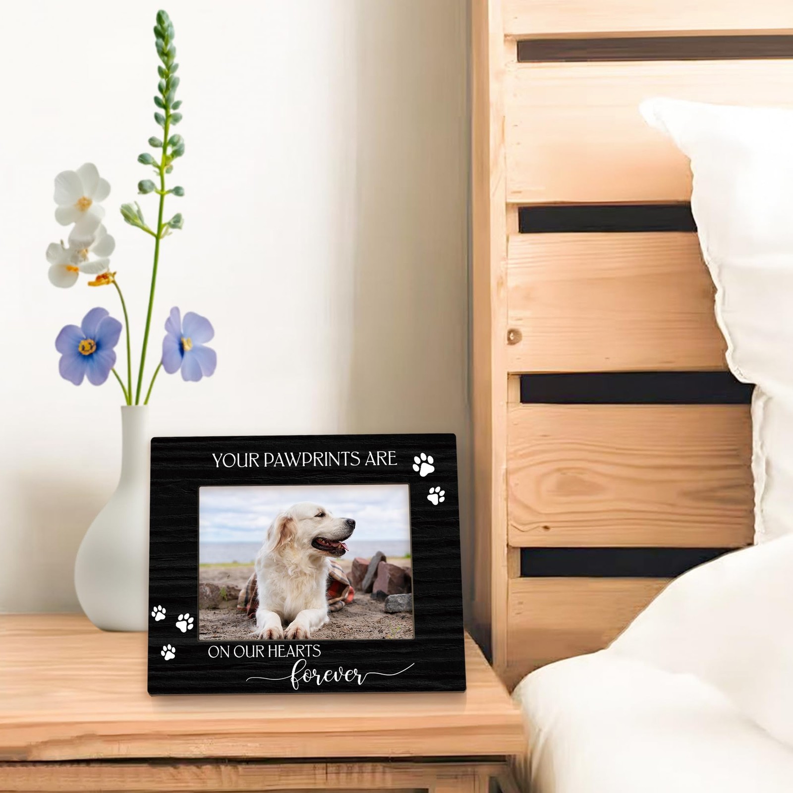 Memorial Dog Cat Gifts Picture Frame 5×7, Memorial Pet Photo Frame, Dog Cat M…
