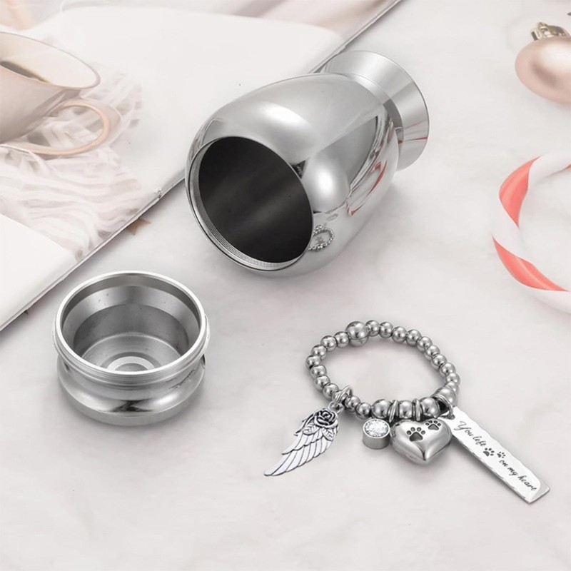 Pet Cremation Box Aluminum Alloy Memorial Urn For Cherished Memory Ashes Storage