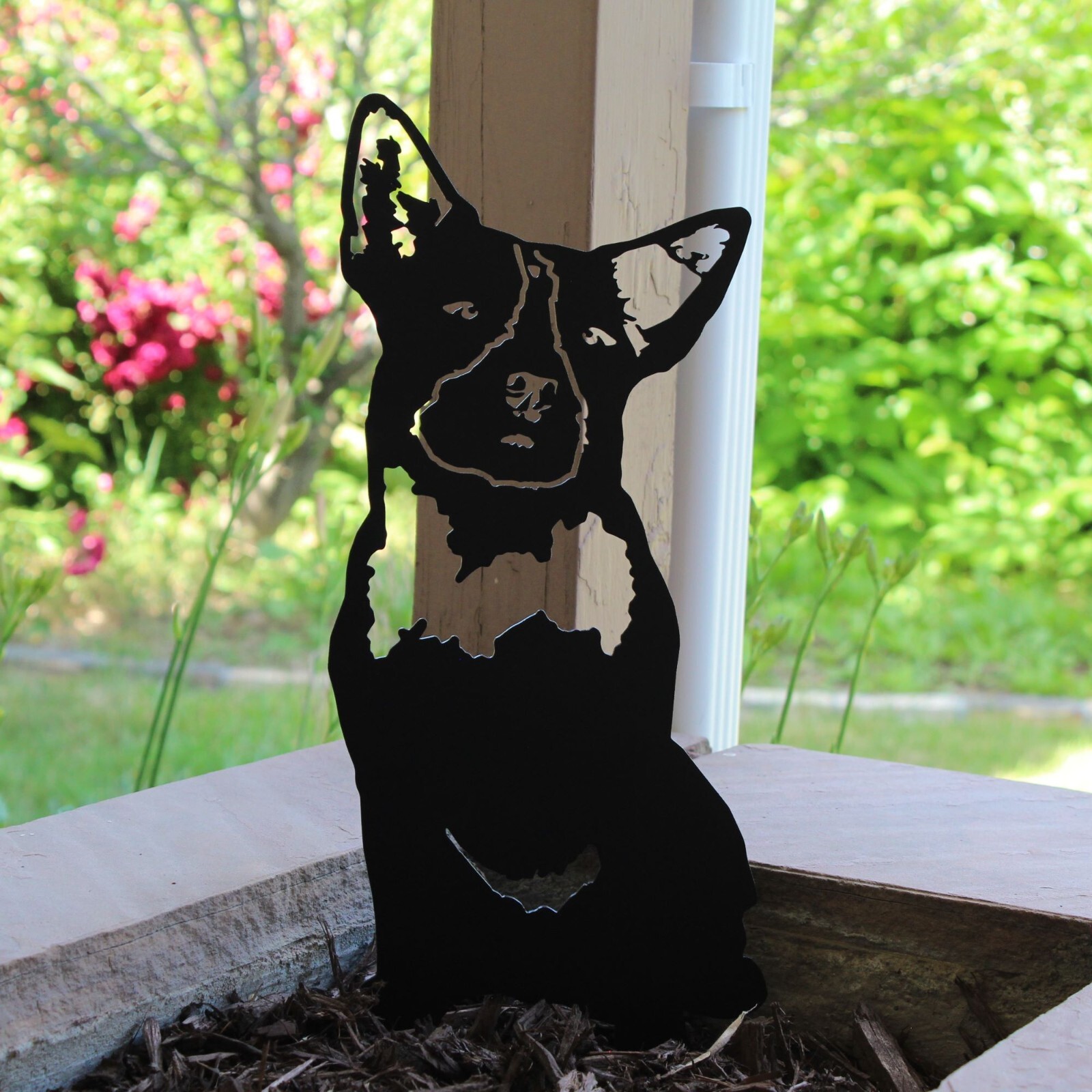 Australian Cattle Dog Black Metal Dog Silhouette