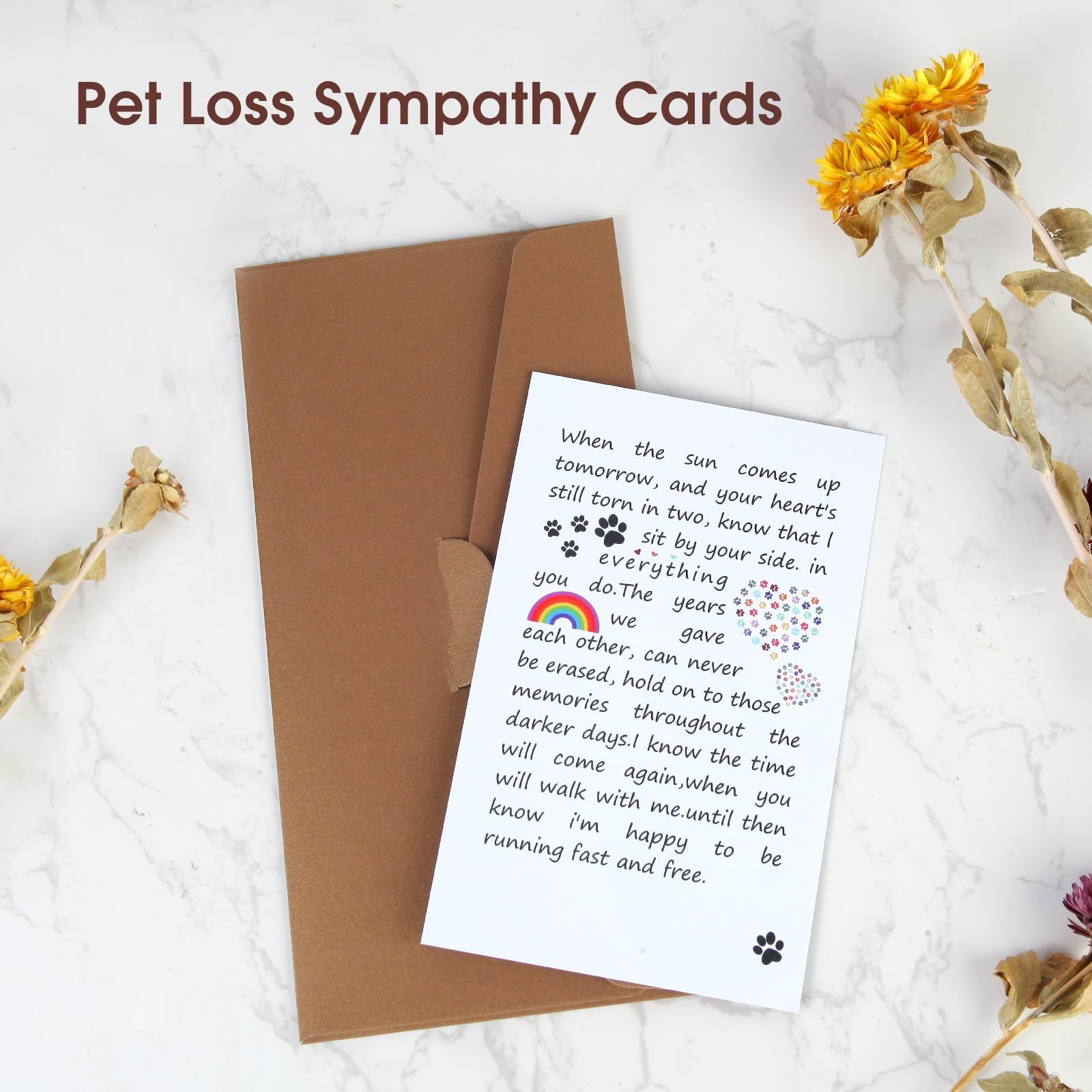 Pet Memorial Gifts for Loss of Dog Cat, Sympathy Gift for Pets Loss, Pet Memo…
