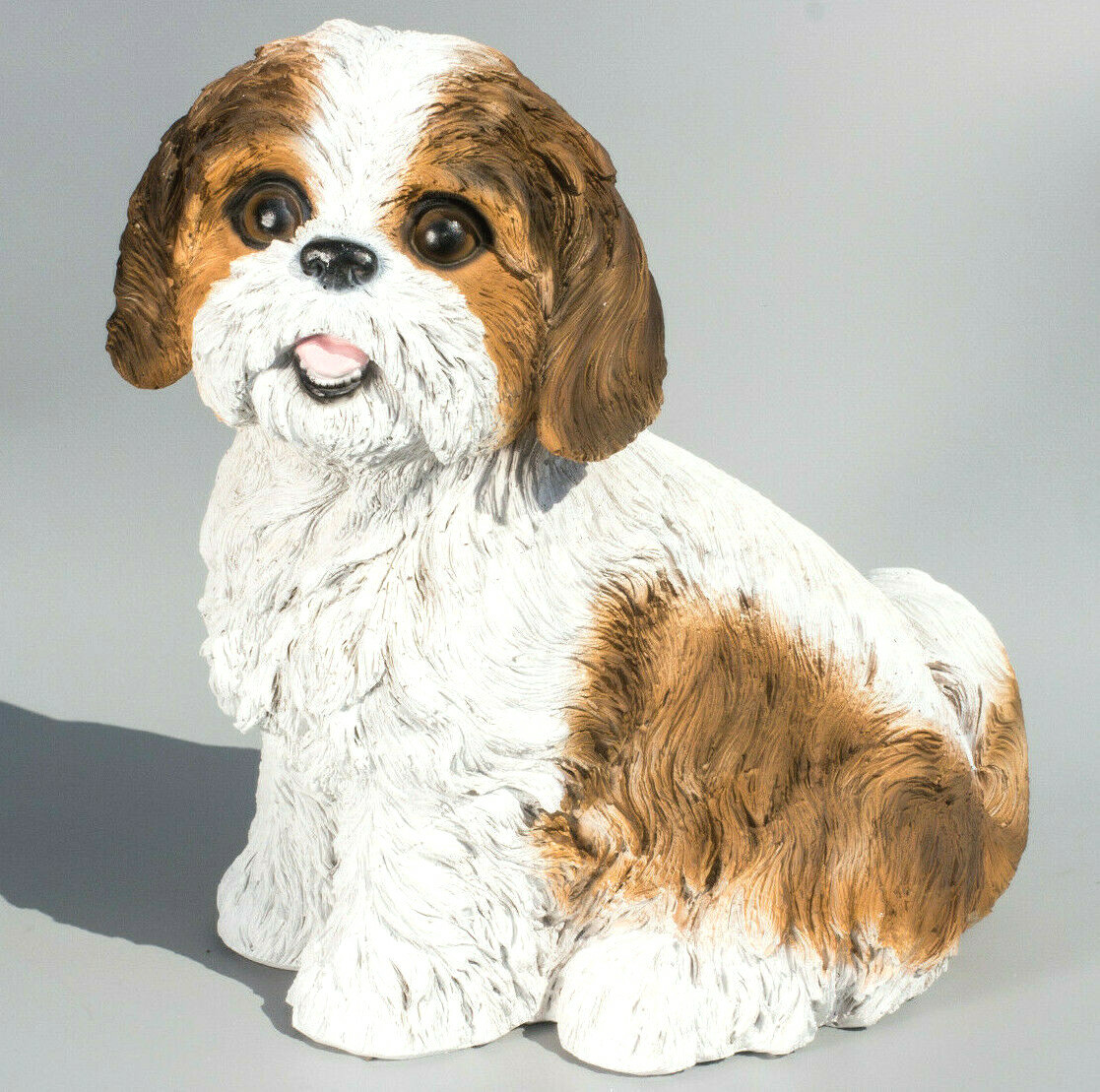Urn for Dog Ashes Shih Tzu Cremation Sculpture Memorial Ornament Animal Lifelike
