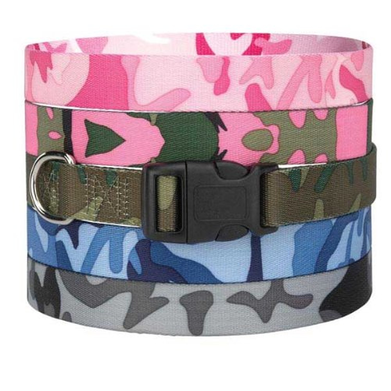 Casual Canine Camo Dog Collar, 6-10-Inch, Green
