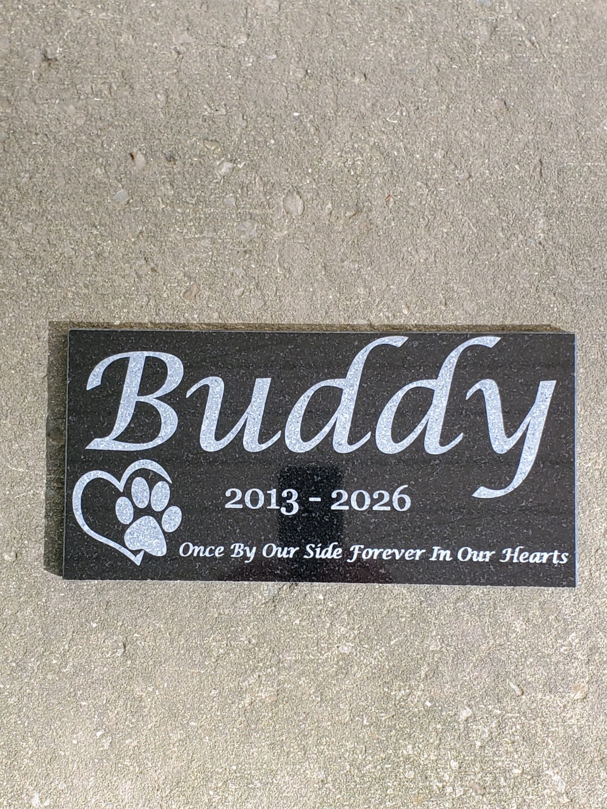 Grave Marker Headstone Garden Pet Loss Memorial Burial Stone Granite Plaque t23