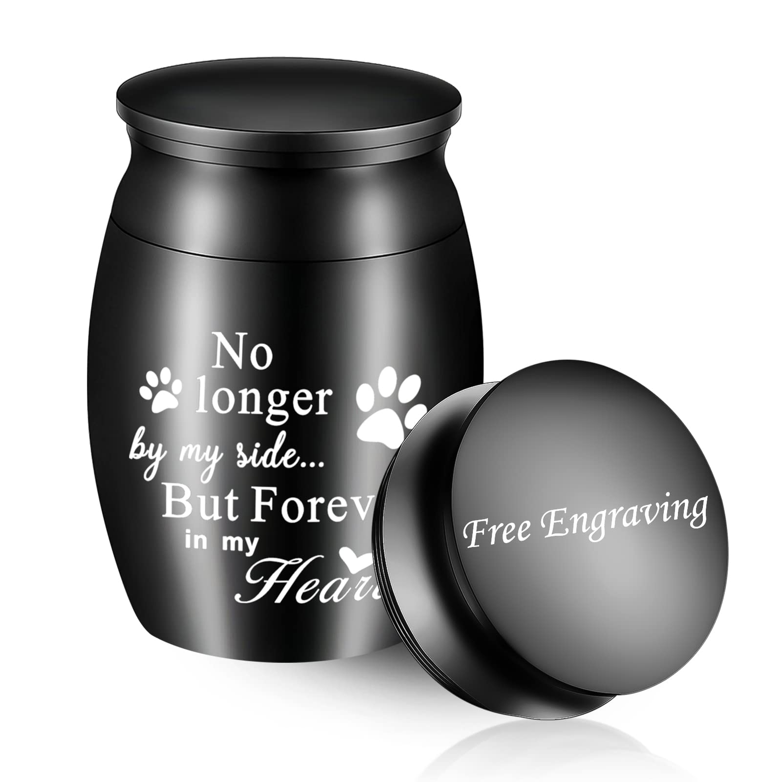 Mini Pet Paw Print Memorial Small Urn for Dog & Cat Ashes Cremation Urn Keepsake