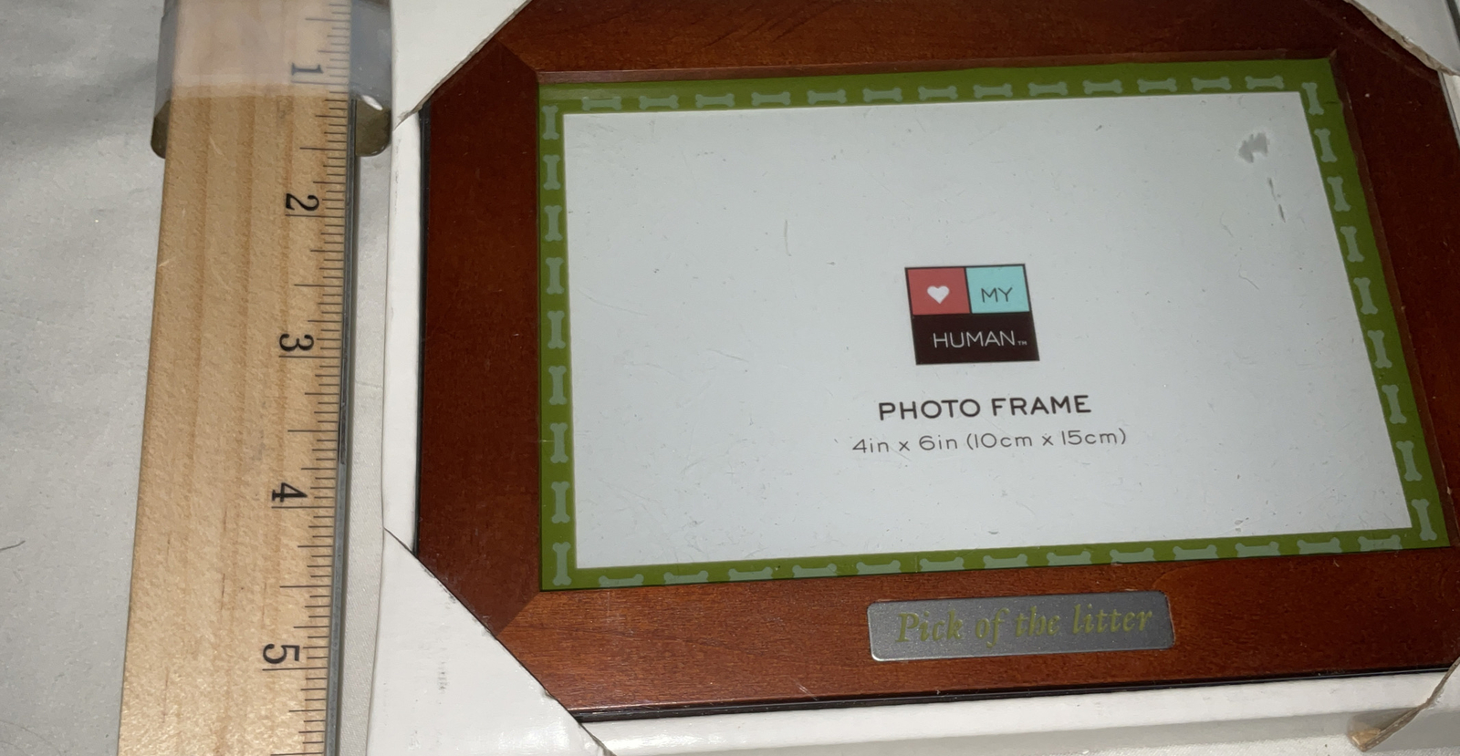Cat Dog Photo picture Frame PICK OF THE LITTER 4”x6” Love My Human