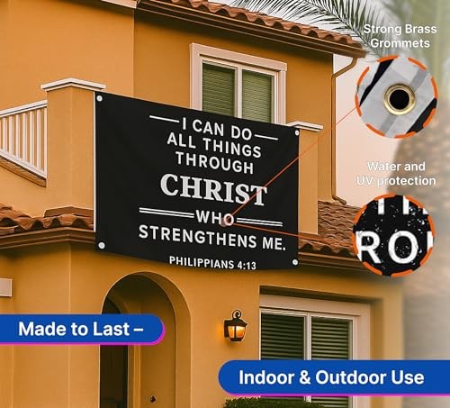3×5 Ft Religious Christian Polyester Single Sided Flag I Can Do All Things