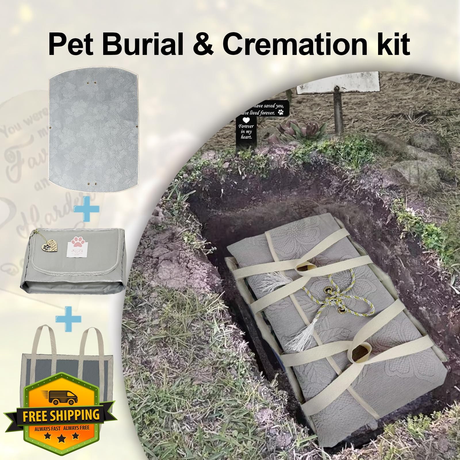 LZHTIME Pet Burial, Eco Friendly Pet Body Bag Suitable for All Kinds of Pets …