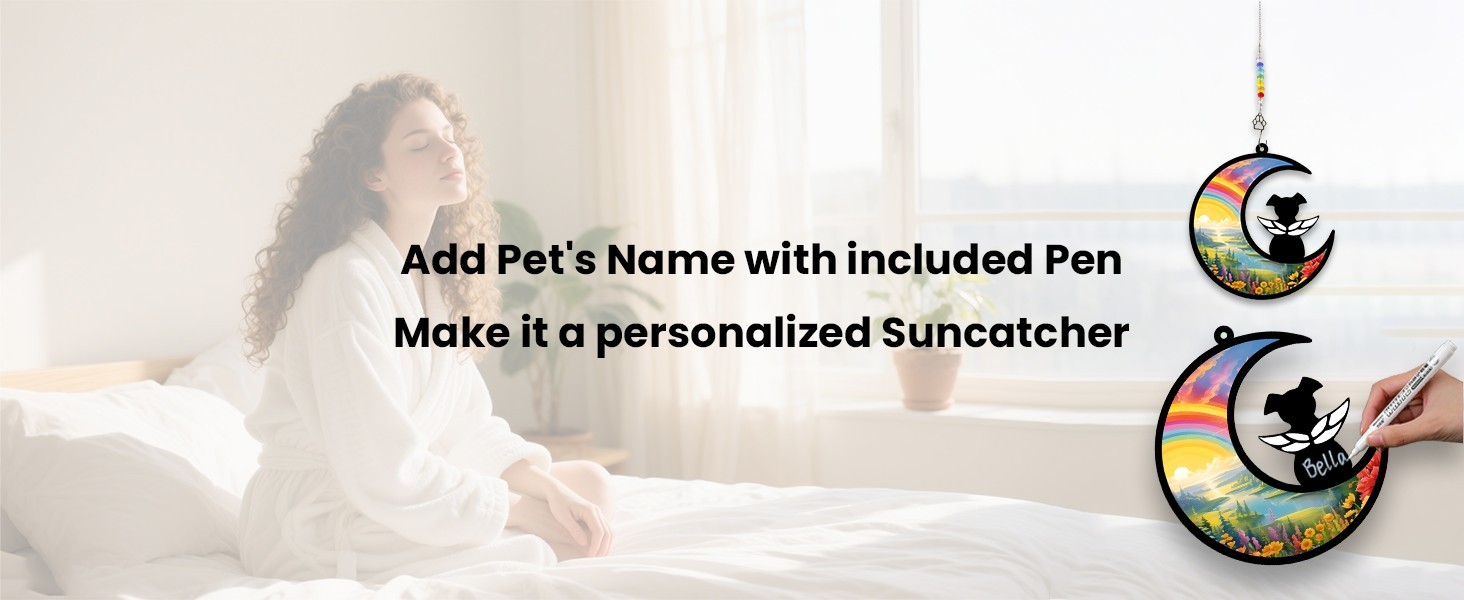 Personalized Dog Memorial Gifts for Loss of Dog, Pet Sympathy Suncatcher