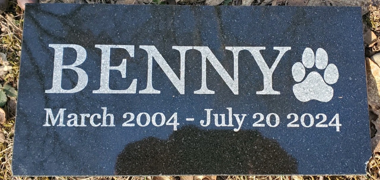 Pet Memorial Gravestone Granite Stone Grave Marker Headstone Garden Plaque t9
