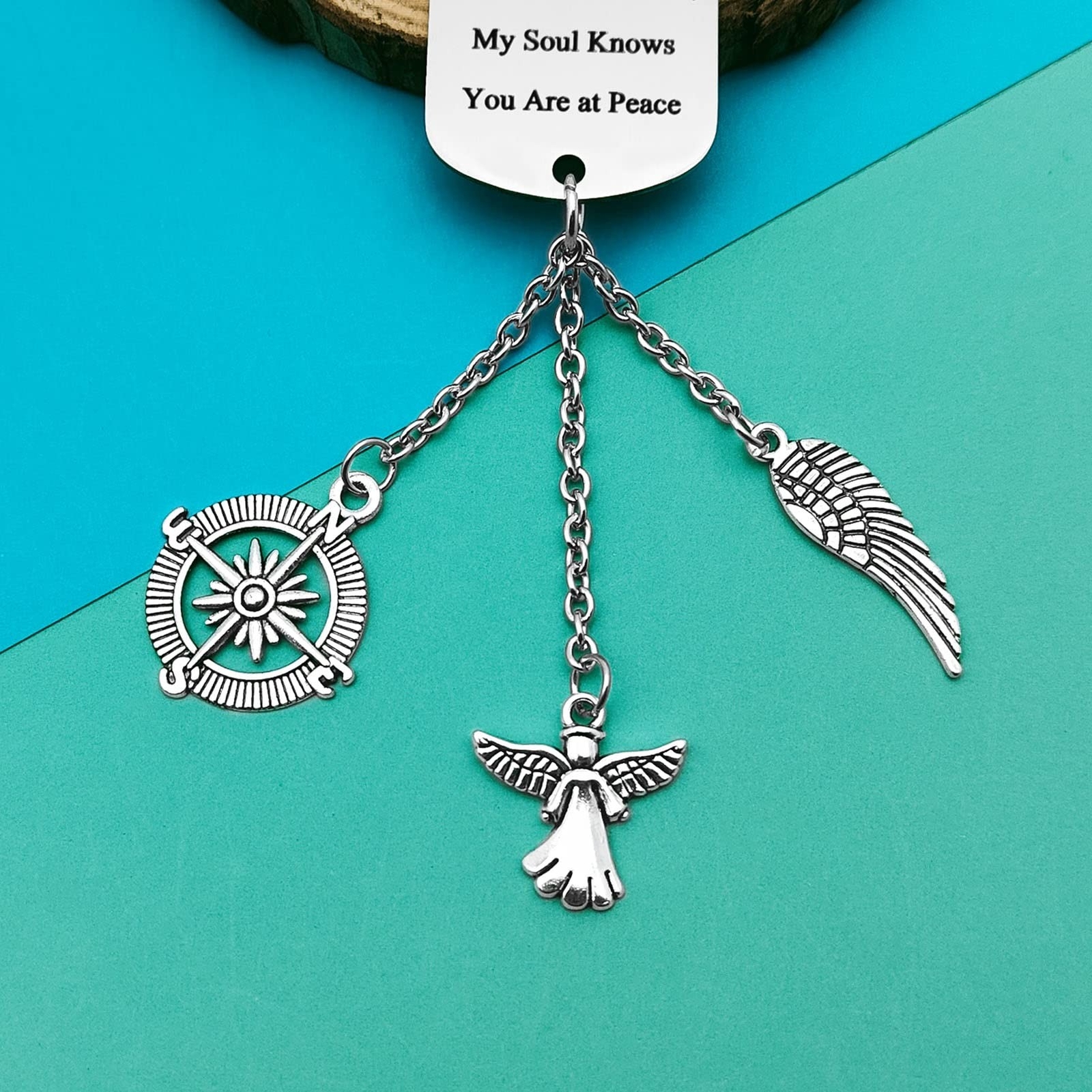 Memorial Rearview Mirror Hanging Ornament Sympathy Gift for Loss of Mother Fa…