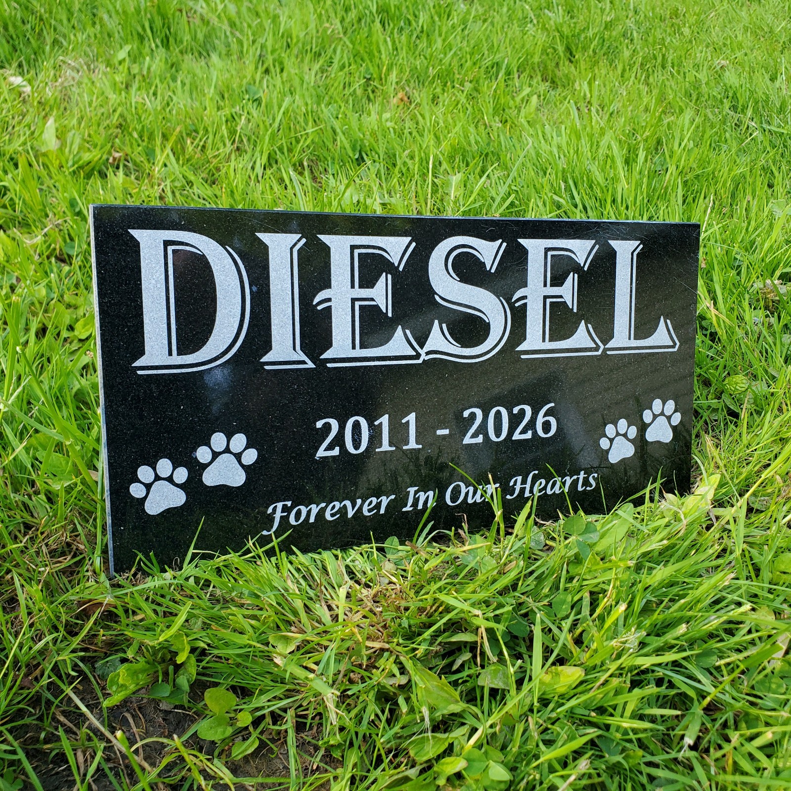 Grave Marker Headstone Garden Pet Loss Memorial Burial Stone Granite Plaque t24