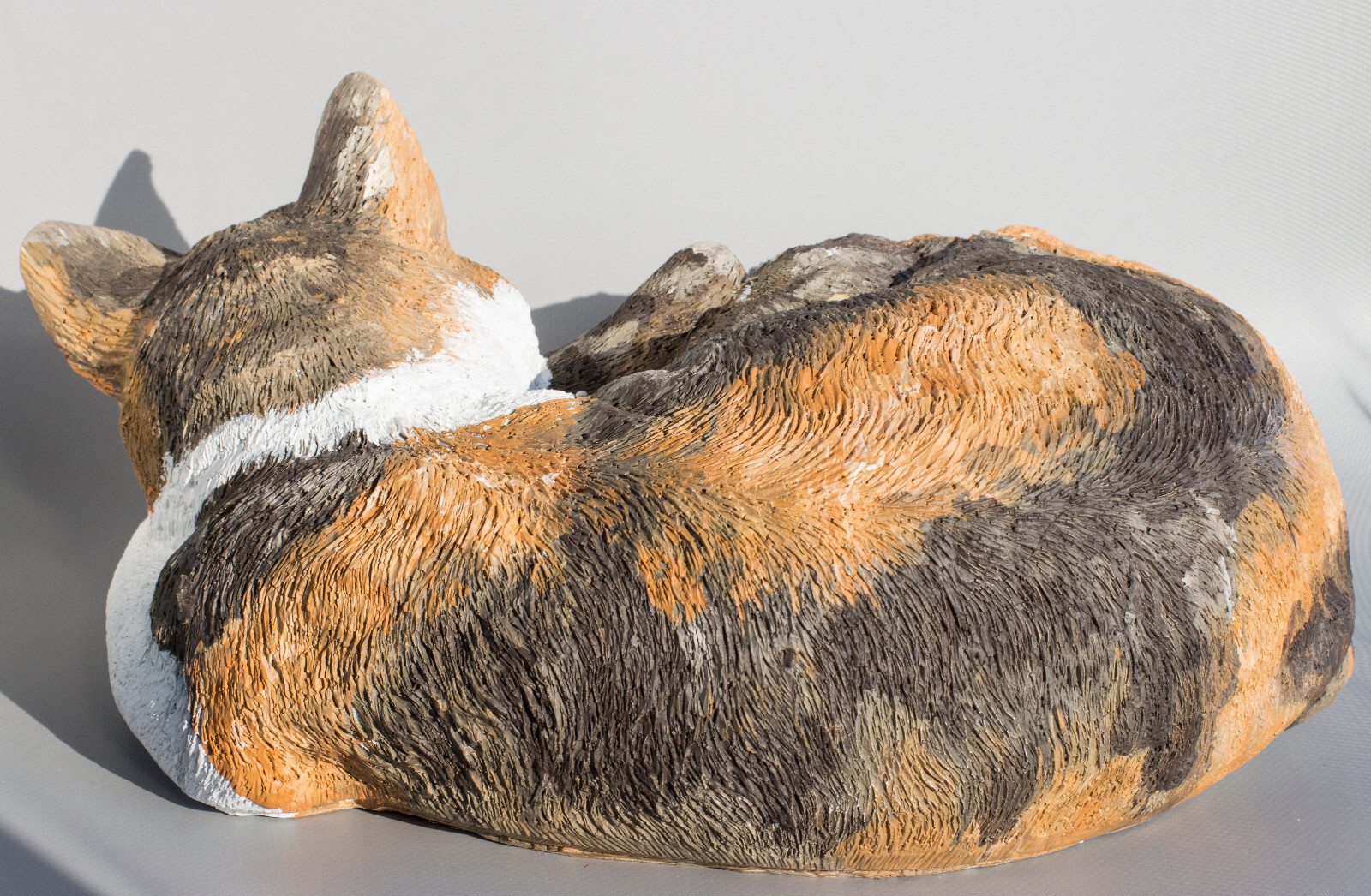 Unique Urn Calico Cat Memorial Cremation Statue Pet Ash Keepsake Funeral Casket