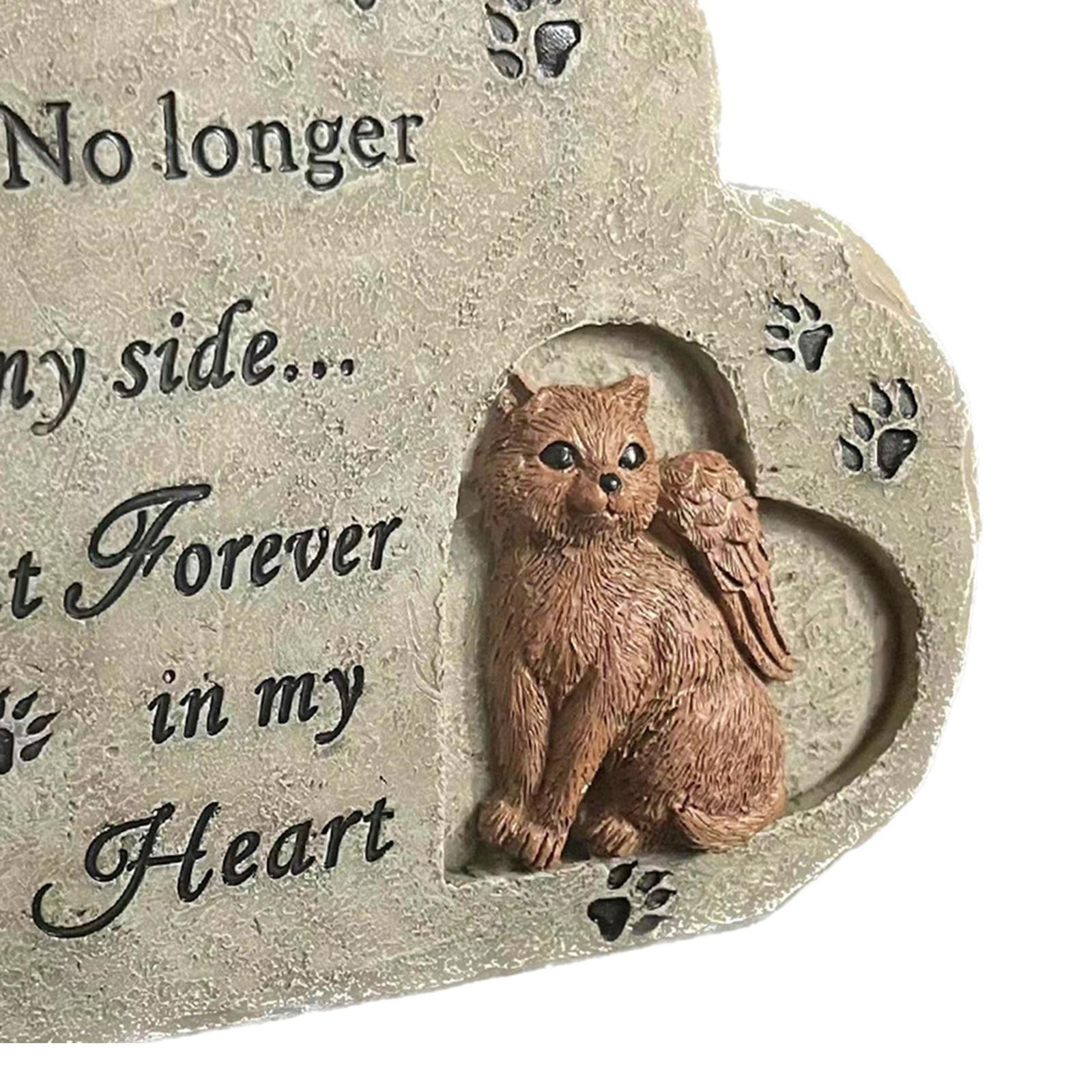 Pet Memorial Stones for Cats Pet Memorial Headstone Resin Loss of Dog Gift Cat