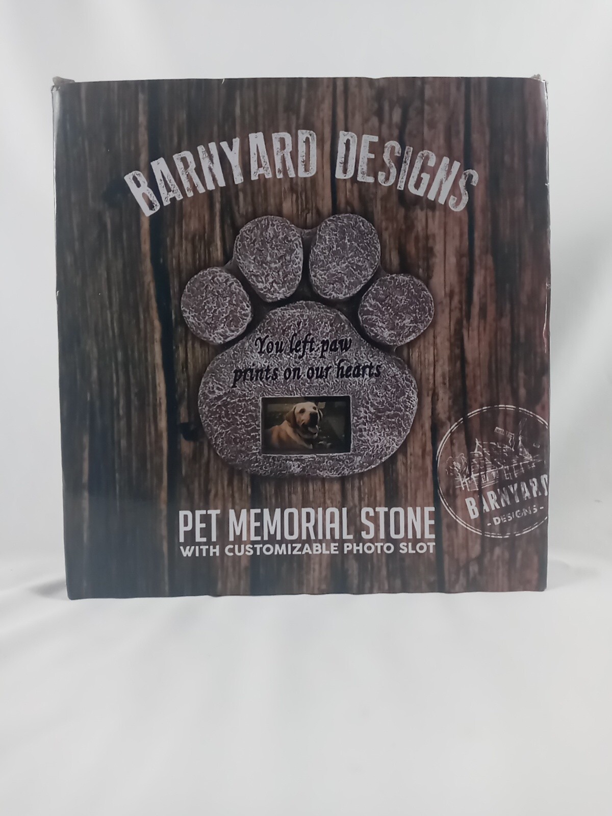 Dog Memorial Head Stone Barnyard Designs Paw Print Pet Memorial Photo Frame