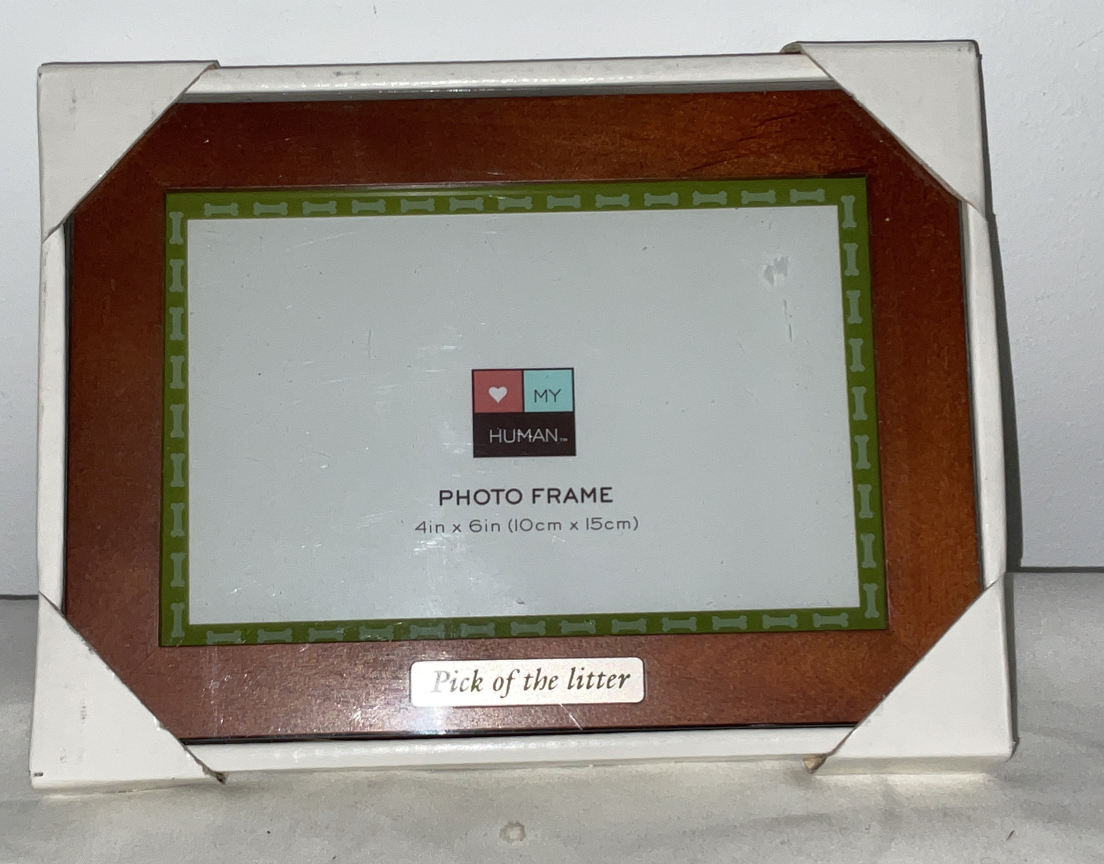 Cat Dog Photo picture Frame PICK OF THE LITTER 4”x6” Love My Human