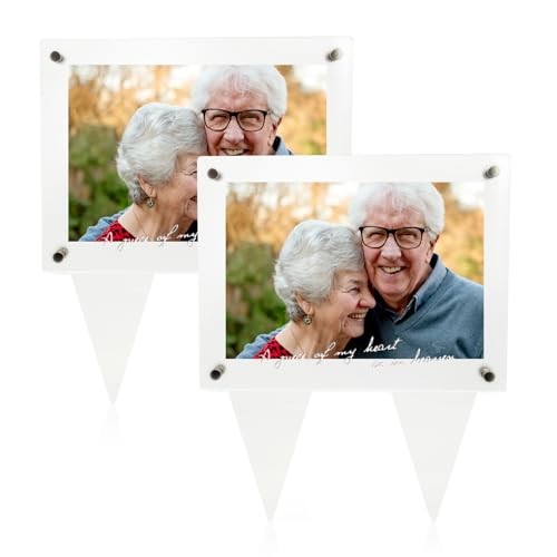 5×7 Waterproof Picture Frame for Grave Always in My Heart My heart in heaven