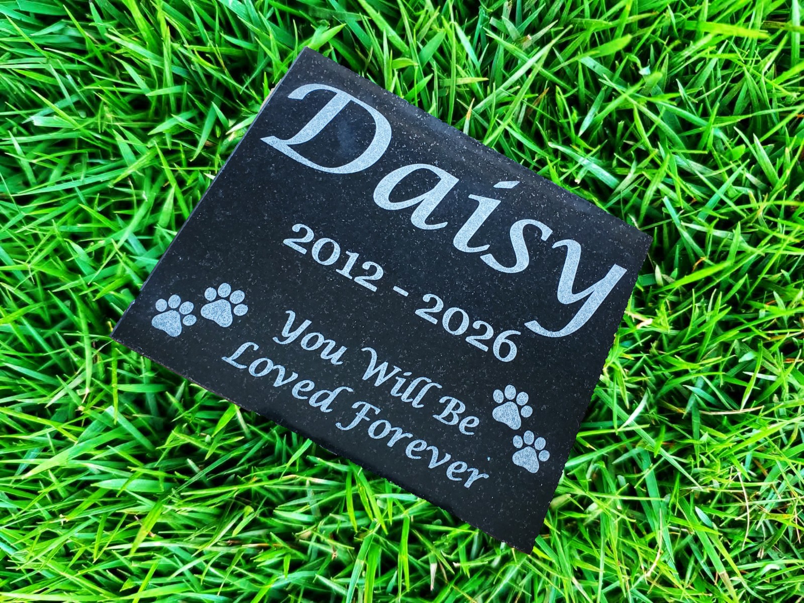 Grave Marker Headstone Garden Pet Loss Memorial Burial Stone Granite Plaque A4