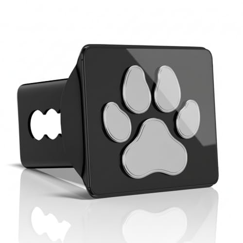 2″ Hitch Cover for 2 Inch Receivers (with 5/8″ Pin Diameter Dog Paw Print)