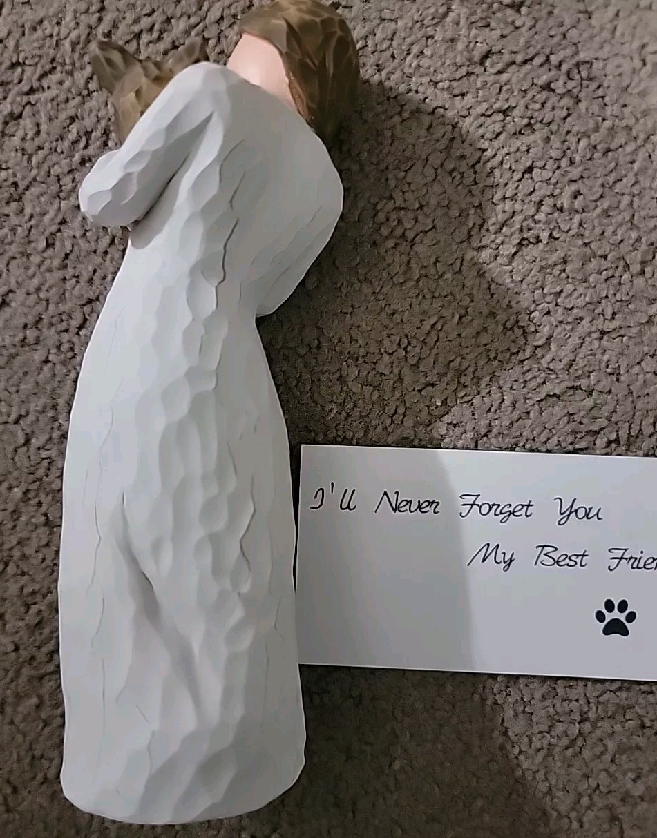FRUMOASA Angel Gift 6″ Sculpted Dog Angel Sympathy Gifts W/ Box