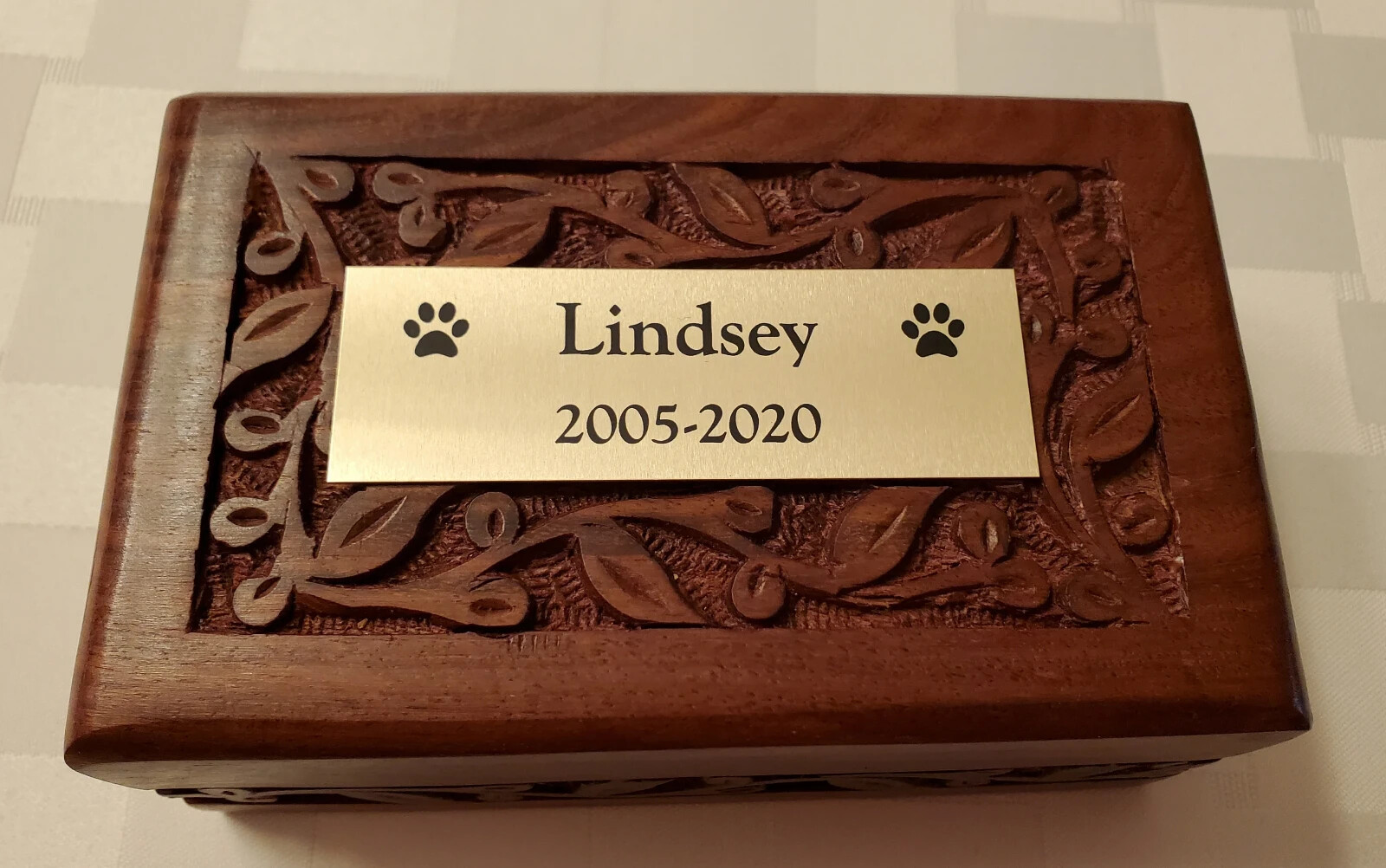 1×3″ Custom Personalized Gold or Silver Aluminum Pet Memorial Name plate