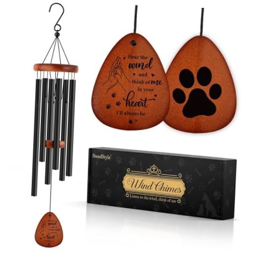 Pet Memorial Gifts for Dogs, Dog Memorial, Pet Memorial Wind Black-25.5 in