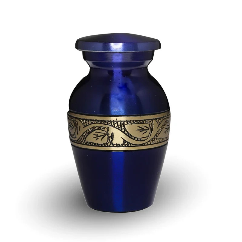 Unique Blue Token Keepsake Cremation Urn for Ashes