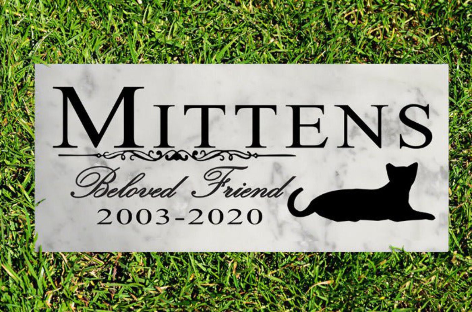 Cat Memorial Stone Plaque Personalized Beloved Friend Marker
