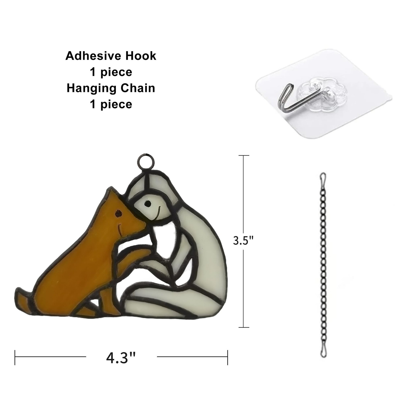 Stained Glass Window Hangings Dog Memorial Gifts for Loss of Dog, Pet Memoria…