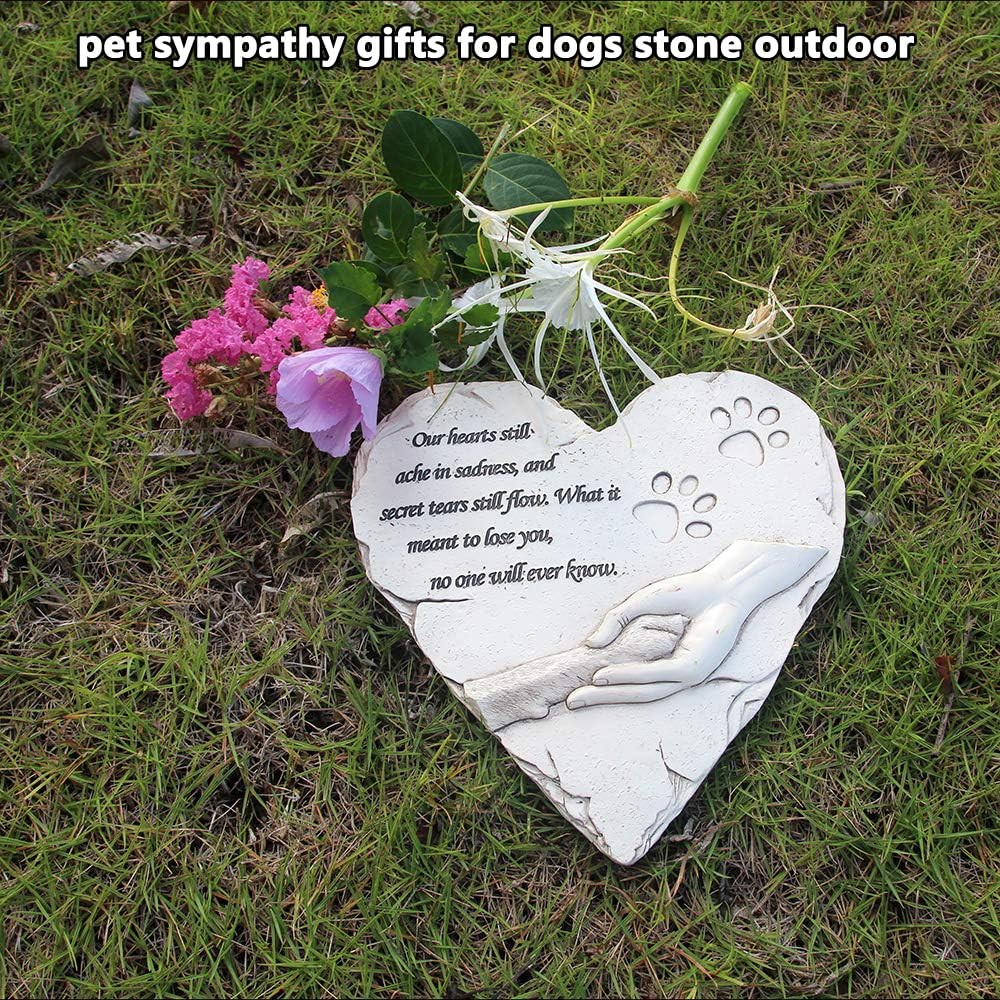 New York Dog Pet Memorial Stones, Heart-Shaped Loss of Pet Dog Grave Stone He…