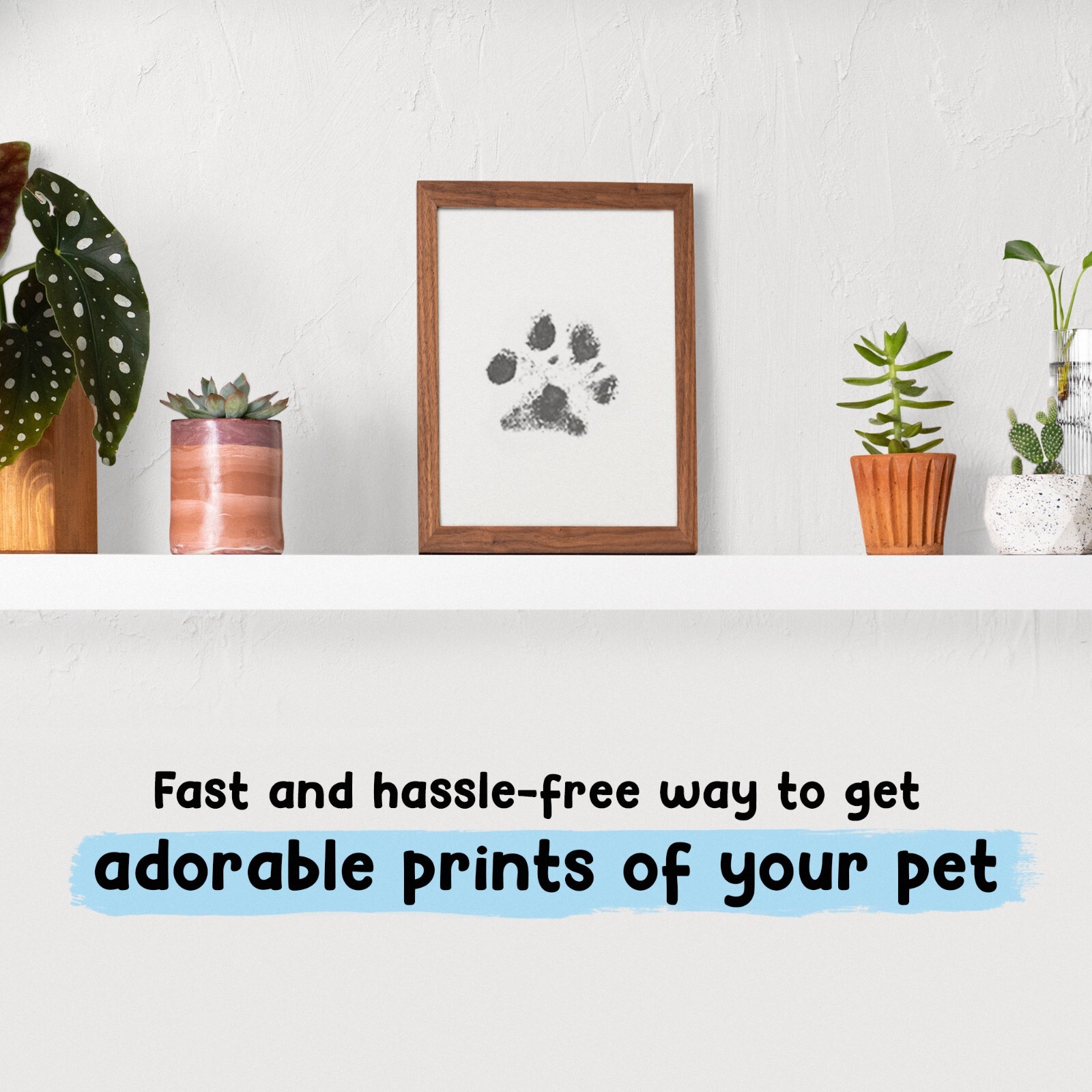 Pet Inkless Wipe Paw Print Kit – 100% Safe and Pet-Friendly for Your Dog or Cat