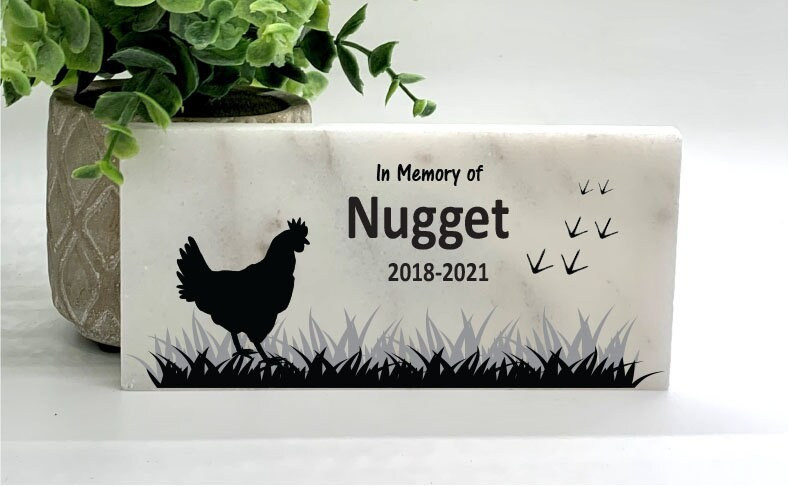 Chicken Memorial – Personalized Pet Memorial Stone – Chicken Loss sympathy Gift