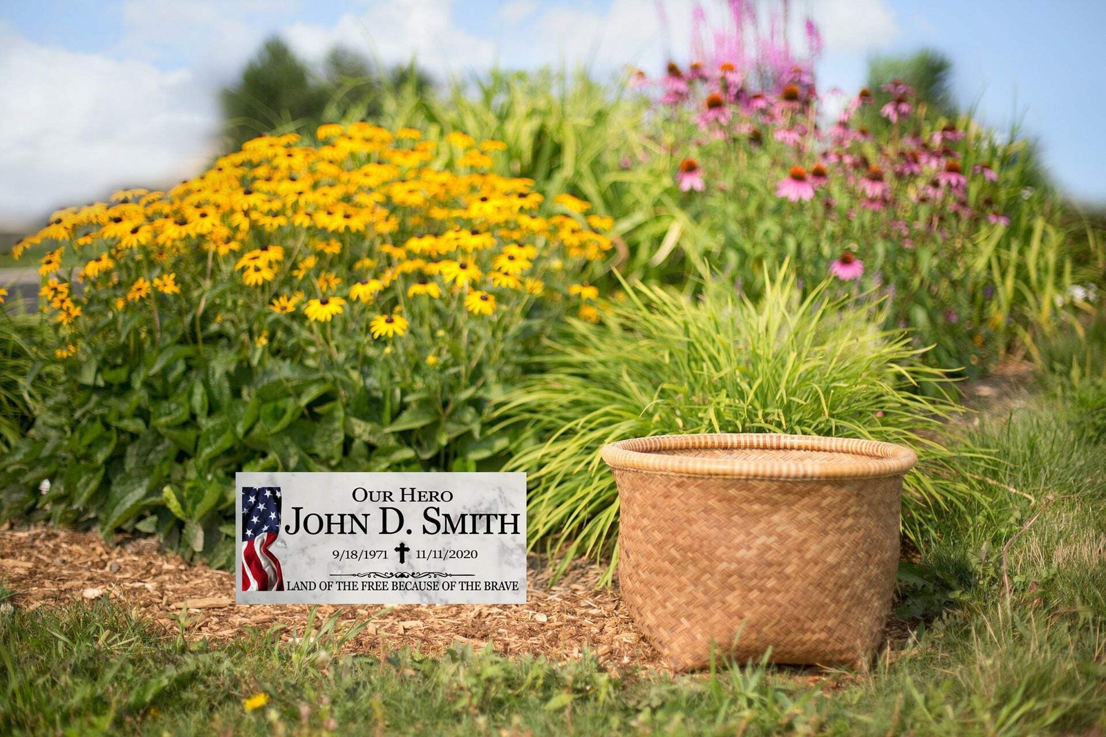 Military Memorial Stone Plaque Gift Custom Outdoor Marble Remembrance Plaque – U