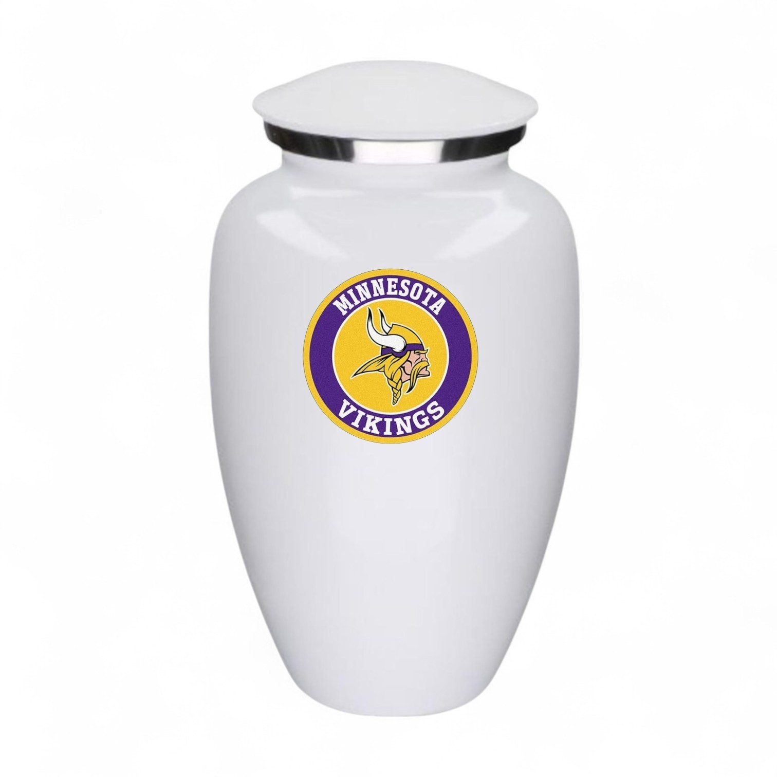 Minnesota Football Theme Large Aluminum Cremation Urn Adult Human Ashes w/Bag
