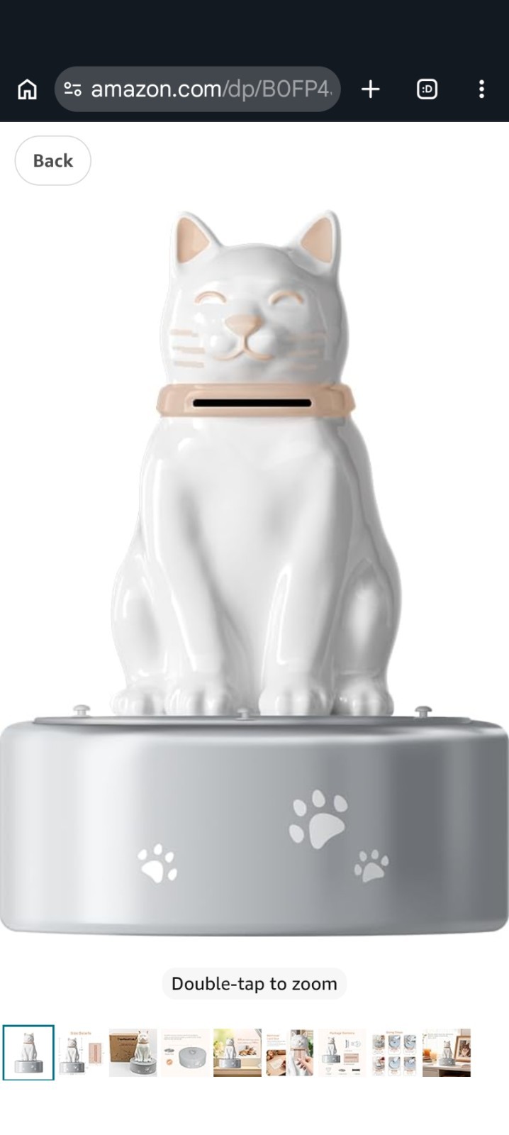 PerfecTails Cat Urn, Large Urns for Ashes, Waterproof Pet White
