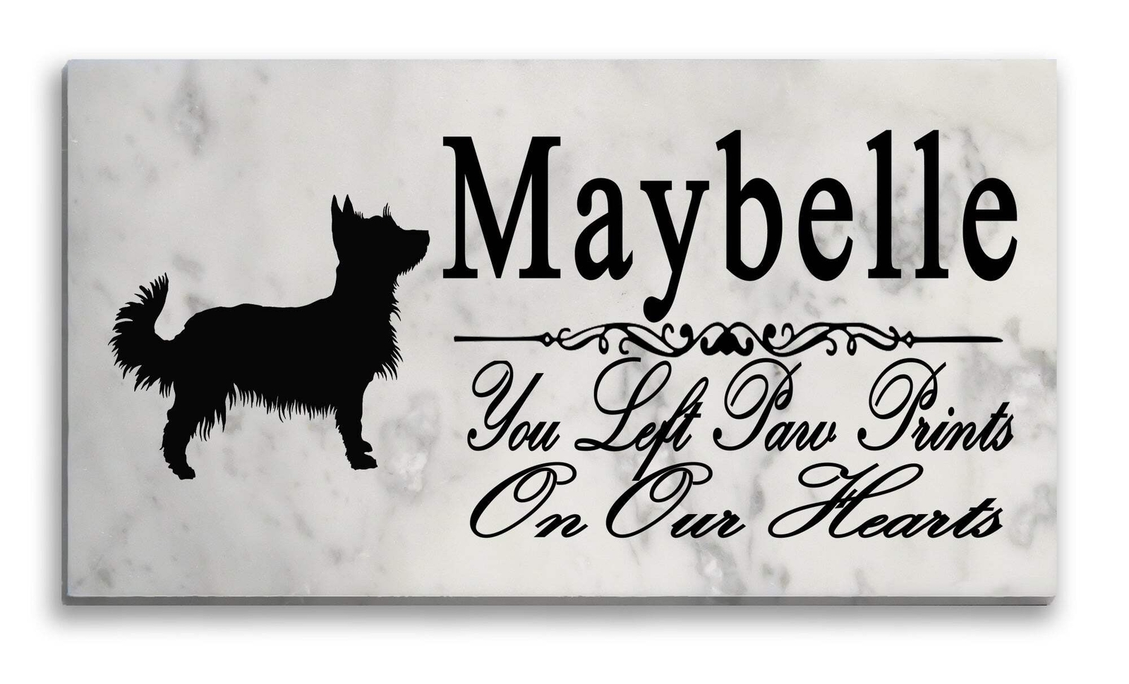 Australian Terrier Memorial Marble Stone Plaque Personalized Garden Plaque Grave